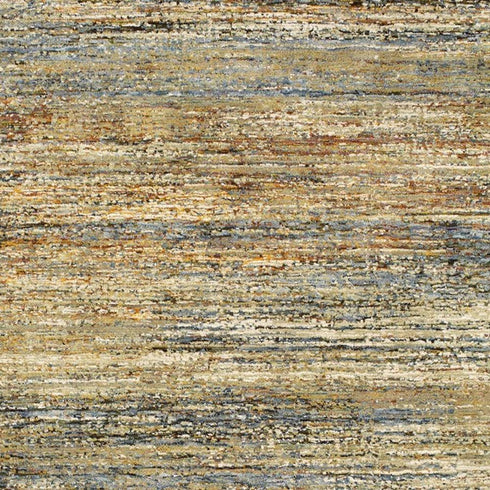2' X 8' Gold And Slate Abstract Runner Rug